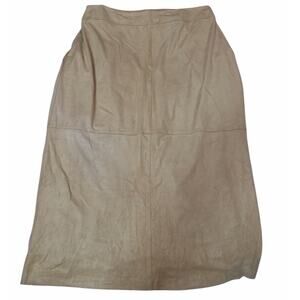 Nancy Bolen‎ City Girl Tan Skirt Long Size 18 Soft Side Zipper